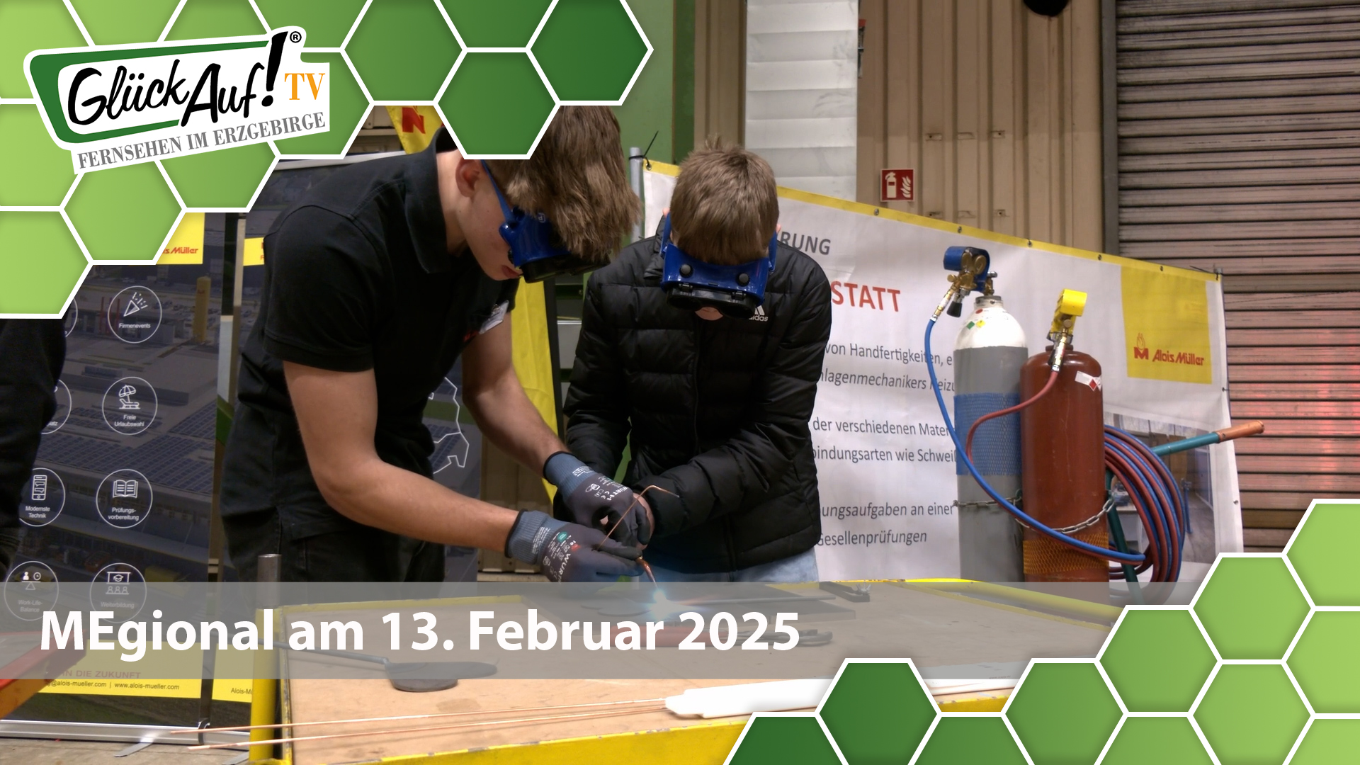 MEgional am 13. Februar 2025 mit Bildern von der Azubi-Recruting Party in Hartmannsdorf-Reichenau